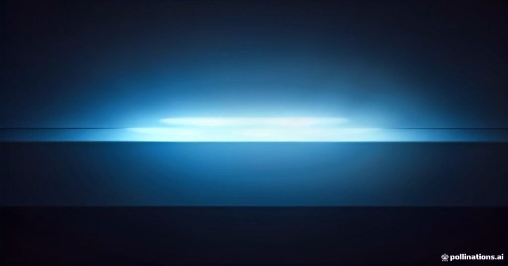 Roteador preto com luzes LED acesas e cabo de rede azul conectado em ambiente com iluminação ciano e laranja.