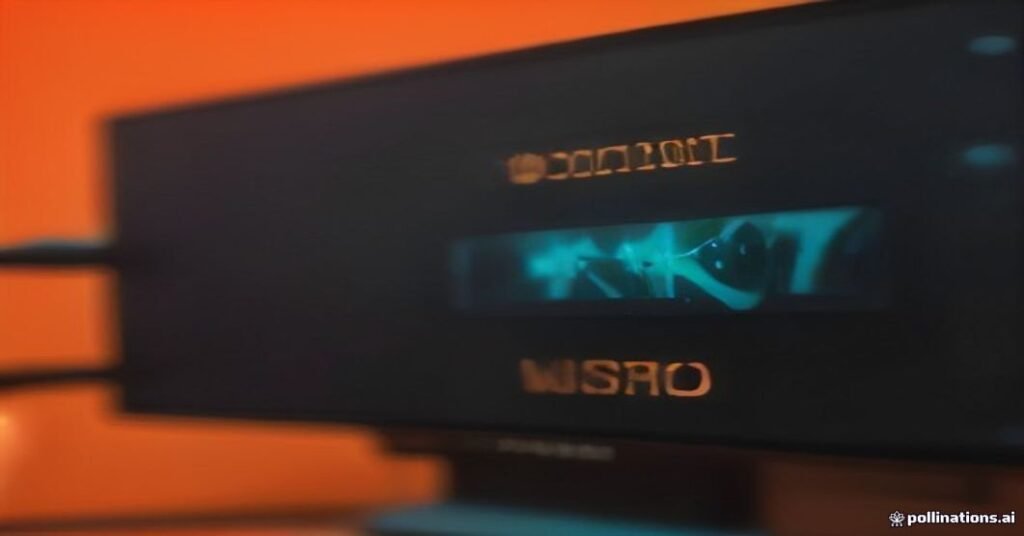 Cabo de rede azul conectado na entrada de internet de uma Smart TV, com iluminação contrastada.