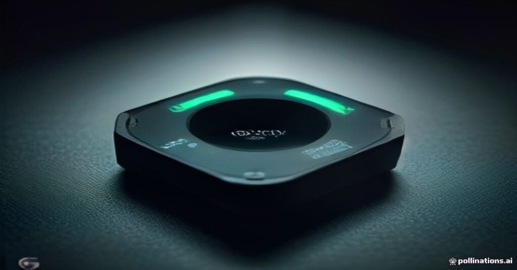 Cabo de rede conectado a um roteador preto com luzes LED acesas em ambiente escuro com iluminação contrastante.