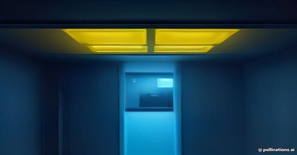 Roteador preto com cabos de rede coloridos conectados na parte traseira sob luz ciano e laranja.